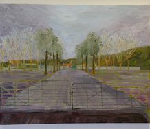 Tim Croucher, Winter, Meremere Dragway. 2019. Oil on canvas. 1000 mm x 750 mm