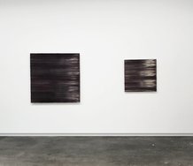 Geoff Thornley: History #6, 2017, oil on linen on board, 122 x 122 cm; History #7, 2017, oil on linen on board, 60 x 80 cm
