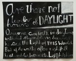 Colin McCahon, Are there not twelve hours of daylight, 1970, synthetic polymer paint on unstretched canvas, Chartwell Collection, Auckland Art Gallery Toi o Tamaki, Courtesy of the Colin McCahon Research and Publication Trust.