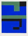 Gordon Walters, Blue/Green II, 1955, gouache, 315 x 190mm image size. Image courtesy of the Walters Estate
