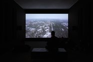 Installation of Raul Ortega Ayala, The Zone, 2020, from the series From the Pit of Et Cetera, single channel HD video, 5:1 sound, 36 mins 2 secs. Photo. Sam Hartnett