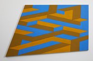 Alberto Garcia-Alvarez, Stairs, 1970, mixed media on canvas, 1300 mm x 2200 mm
