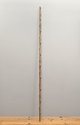 Eleanor Cooper, Bo (fighting staff for working among rāpoka sea lion colonies), 2020.  Hand-planed and carved American white oak, epoxy resin/charcoal inlay, made to the dimensions of an Okinawan karate bo staff.  180 x 4 x 4cm approx.  Photo: Arekahānara