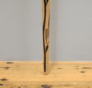 Eleanor Cooper, Bo (fighting staff for working among rāpoka sea lion colonies), 2020. Hand-planed and carved American white oak, epoxy resin/charcoal inlay, made to the dimensions of an Okinawan karate bo staff.  180 x 4 x 4cm approx.  Photo: Arekahānara