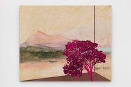 Whitney Bedford,  Veduta (Turner Rigi), 2020, ink and oil on panel, 15 x 18 in. Photo: Sam Hartnett