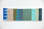 Judy Ledgerwood, Study for Doha #4, 2013, acrylic gouache on panel, 20 x 60 inches, 50.8 x 152.4 cm, courtesy 1301PE, Los Angeles. Photo: Sam Hartnett
