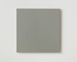 Simon Morris, Colour light (grey), 2020, acrylic paint, linen, wood, light, 450 x 450 mm. Photo: Sam Hartnett