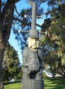  Whare Joseph Thompson's carving of General Duncan Cameron at Gate Pa. Photo by Debbie McCauley. 