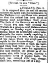 Article about the Waikato 'monster', taken from the Auckland Star, February the 3rd, 1886. 