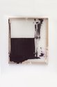 Rebecca Wallis, Window of Compassion, 2020, acrylic and silk over cedar bars, 1400 x 1200 x 35 mm'