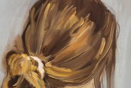 Gideon Rubin, White Hair Band, 2020, detail, oil on linen, 55 x 60 cm