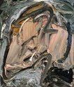 Toby Raine, Baron Yeti in drunken despair with cigarette, 2021, oil on linen, 700 x 600 mm