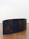 Pauline Rhodes, A Vessel, 2021, iron-oxide stained and painted ply, brass hinges. Installation. Dimensions variable.