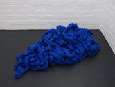 Pauline Rhodes, Pile, 2021, dyed merino wool. Installation, dimensions variable.