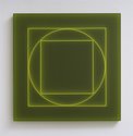 Kāryn Taylor,  Square Circle Square (green), 2021, cast acrylic, ed. of 3, 600 mm x 600 mm