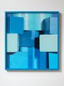 Shaun Waugh, ICON blue (i), 2021, archival pigment print with custom painted frame, 830 x 770 x 45 mm, detail. Photo: Sam Hartnett