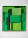 Shaun Waugh, ICON green (ii), 2021, archival pigment print with custom painted frame, 830 x 770 x 45 mm, detail. Photo: Sam Hartnett