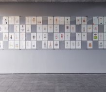 Louise Stevenson, Someplace Else, 2021 (installation view), works on paper, 2000-2019, found materials, mixed media. Commissioned by Te Tuhi, Tāmaki Makaurau Auckland. Photo by Sam Hartnett