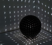 Bill Culbert, Cubic Projections, 1968, fibreglass, light bulb. (Installation photography by Jennifer French.)
