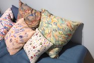 Julia Holderness, The Studio, Impromptu cushion-sofa (detail). Photo: Grant Banbury