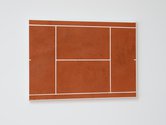 Andrew Barber, Study (Bloodlines), 2021, kokowai and linen, 350 x 510 x 355 mm. Photo: Sam Hartnett