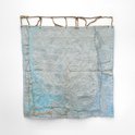 Teelah George, Sky Piece (Melbourne), 2021, thread, linen and bronze, 150 x 132 x 5