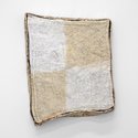 Teelah George, Veneer, 2021, thread, linen and bronze 52 x 39.5 x 5.5