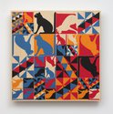 Richard Killeen, Triangle Cat (8728), 2022, ink jet on plywood, Bona Mega Matt varnish, 350 x 350 mm