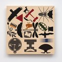 Richard Killeen, Multiplicity (8718), 2022, ink jet on plywood, Bona Mega Matt varnish, 350 x 350 mm