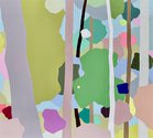 Clare Brodie, Elusive Forms 7, 2021, matt vinyl paint on cotton canvas, 920 x 1020mm