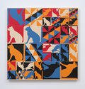 Richard Killeen, Triangle Cat (8729), 2022, ink jet on plywood, Bona Mega Matt varnish, 750 x 750 mm