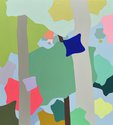 Clare Brodie, Elusive Forms 18, 2021, matt vinyl paint on cotton canvas, 1120 x 1220mm