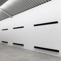 Gerold Miller, Monoform 71, 2018, six lacquered aluminium angles, 15 x 3000 x 15 cm