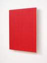 Noel Ivanoff, Digit Painting--deep over mid red, 2022, oil on plywood panel, 366 x 280 mm. Photo: Sam Hartnett