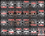 GILBERT & GEORGE, TERROR, 2011, mixed media, 302 x 381 cm, courtesy of the artist