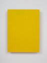 Noel Ivanoff, Digit Painting--light green over yellow, 2022, oil on plywood panel, 370 x 277 mm. Photo: Sam Hartnett