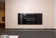 Tira Walsh, Black Milk, mixed media on canvas, 3450 x 1550 mm