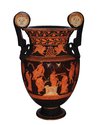 Volute Krator, red-figured pottery, made in Puglia, Italy,  about 360-350 BCE, height 69.5 cm. Courtesy of the Trustees of the British Museum.