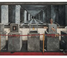 Julia Morison, Decan, Eternity, 1989, oil on wood, 2770 x 3800 mm