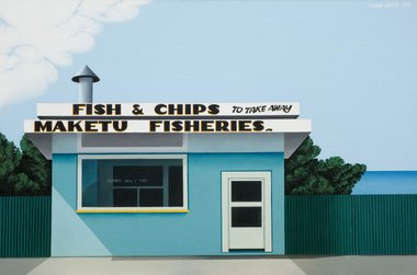 Robin White, Fish and chips, Maketu, 1975, Auckland Art Gallery Toi o Tāmaki, purchased 1975