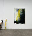 Koen Delaere, Hymneola, 2022, pigments, oil paint medium and acrylic medium on canvas, 180 x 100 cm