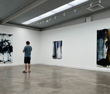 Installation of Koen Delaere's exhibition 'White Light White Heat' at Fox Jensen McCrory.