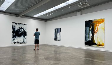 Installation of Koen Delaere's exhibition 'White Light White Heat' at Fox Jensen McCrory.