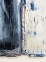 Koen Delaere, Beachfires, 2022, detail, acryl medium, pigment, paint medium on canvas, 140 x 100 cm