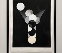 John Bailey, Notes for the well-tuned piano, 2021, flash and charcoal on paper, 850 x 650 mm (framed dimension)
