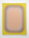 Jonny Niesche, Lemon cream heart (Silver sfumato), 2023, brass, aluminium and voile, 235 x 175 x 3.50 cm
