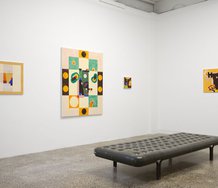 Installation view of Denys Watkins' exhibition IDLE MOMENTS at Ivan Anthony.
