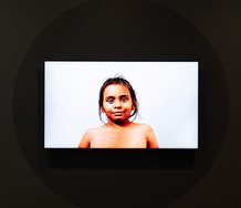 Raymond Zada, Barkindji people, At Face Value, 2013. National Gallery of Australia, Kamberri/Canberra purchased 2014. This acquisition was acquired in recognition of the 50th Anniversary of the 1967 Referendum. 