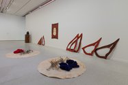 Installation view in Auckland Art Gallery Toi o Tamaki’s Portals and Omens of Pauline Rhodes' Pleasure and Pain (1980-2019). Purchased with the assistance of Michael Lett Gallery, Auckland, 2020.