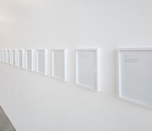 The installation of Ken Friedman's 92 Events at Ngutu Kākā, in Gallery One. Photo: Stephen Cleland